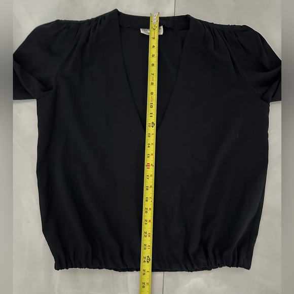 Pierre Cardin 100% Wool Low Cut V Neck Elastic Waist Blouse - Picture 9 of 12